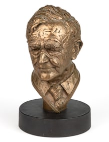 TOM CLARK (DAVIDSON, NORTH CAROLINA, 1928-2022) BRONZE BUST OF KARL BARTH