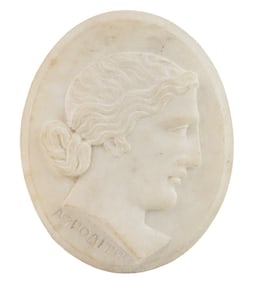 CLASSICAL-STYLE APHRODITE BAS-RELIEF MARBLE PLAQUE