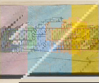 JACQUES VILLON (FRENCH, 1875-1963) "LE LONG DU PARC" CUBIST PRINT