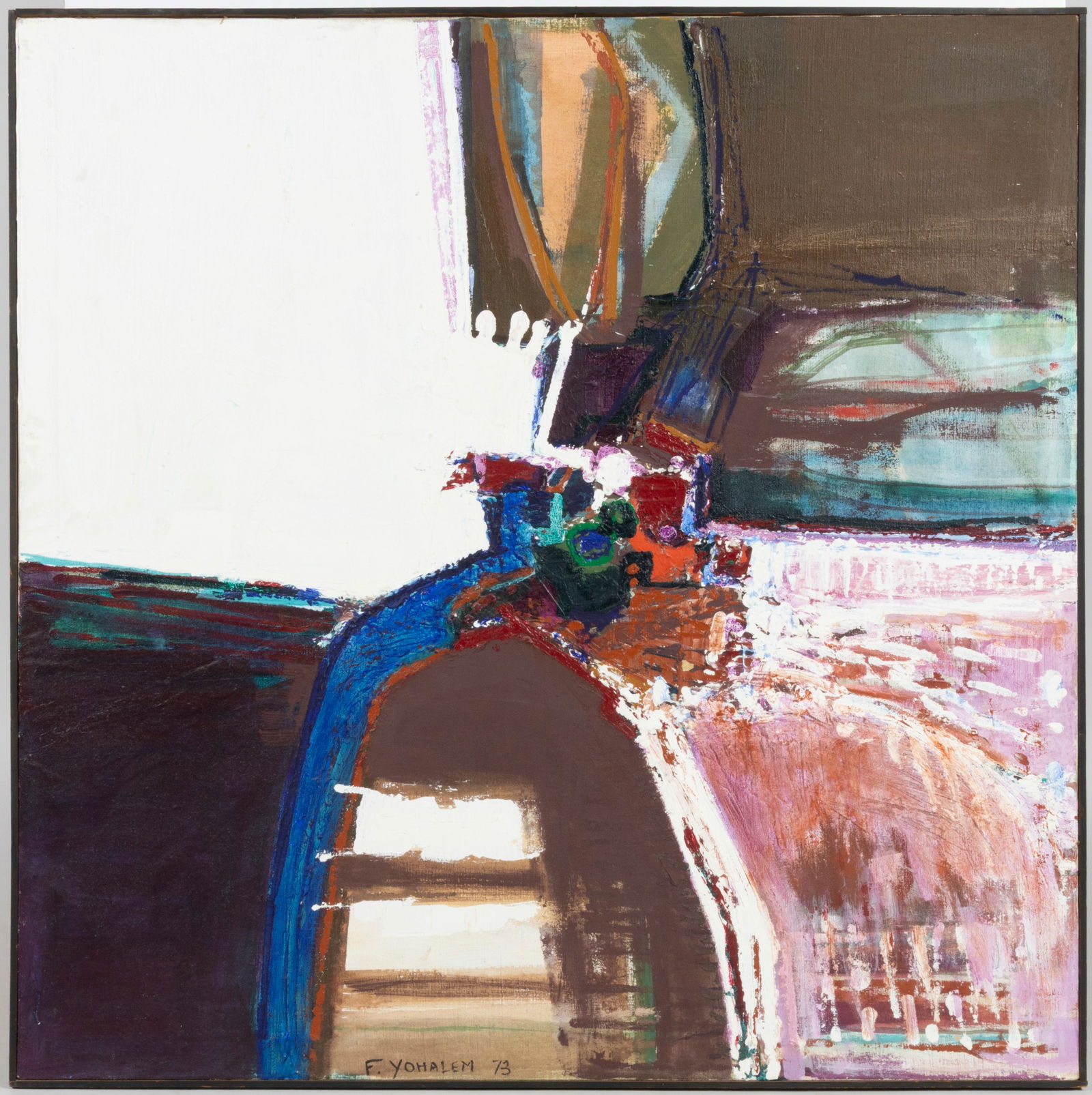 FRANCOISE YOHALEM (FRENCH / AMERICAN, ACTIVE 20TH / 21ST CENTURY) ABSTRACT PAINTING (1 of 3)