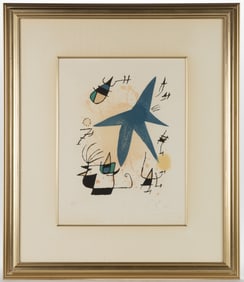 JOAN MIRO (SPANISH, 1893-1983) "ETOILE BLEU" / "THE BLUE STAR" LITHOGRAPH