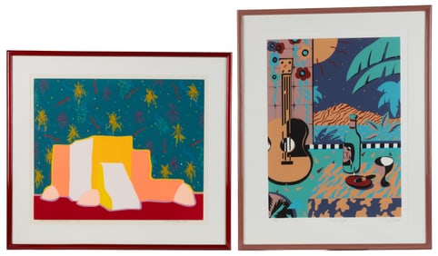 AMERICAN MODERN ART LITHOGRAPHS, LOT OF TWO