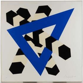 ALAN D'ARCHANGELO (AMERICAN, 1930-1988) "CONSTELLATION" ABSTRACT LITHOGRAPH