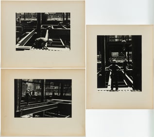 DAVID GRANT NOBLE, ATTRIBUTED / MANNER OF, NEW YORK CITY STEEL WORKERS PHOTOGRAPHS, LOT OF THREE