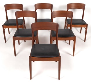 KAI KRISTIANSEN FOR KORUP STOLEFABRIK DANISH MID-CENTURY MODERN TEAK CHAIRS, SET OF SIX