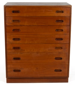 JACK CARTWRIGHT FOR FOUNDERS MID-CENTURY MODERN WALNUT CHEST OF DRAWERS