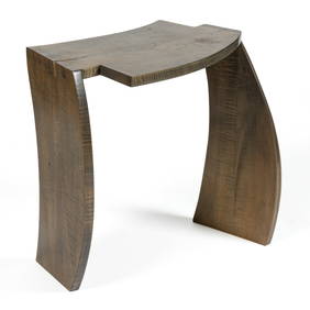 PATTI TRONOLONE (AMERICAN, ACTIVE 20TH / 21ST CENTURY) STAINED CURLY MAPLE "ANNA" TABLE (1 of 6)
