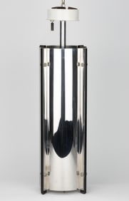 GAETANO SCOLARI, ATTRIBUTED, MID-CENTURY MODERN CHROME TABLE LAMP