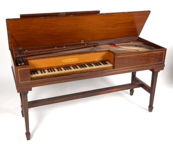 RARE GEORGE PETHER (ENGLISH, ACTIVE 18TH CENTURY) SQUARE PIANO / PIANOFORTE