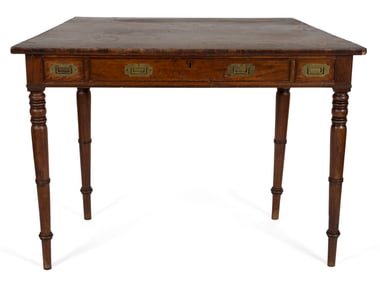 ENGLISH MAHOGANY CAMPAIGN / SHIP CAPTAIN'S TABLE / DESK