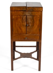 ENGLISH GEORGE III MAHOGANY CAMPAIGN DRESSING TABLE / CHEST