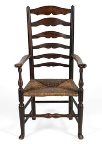 BRITISH REGIONAL LADDERBACK ARMCHAIR