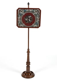 ENGLISH MAHOGANY POLE / FIRE SCREEN