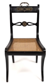 ENGLISH OR AMERICAN PAINTED KLISMOS SIDE CHAIR