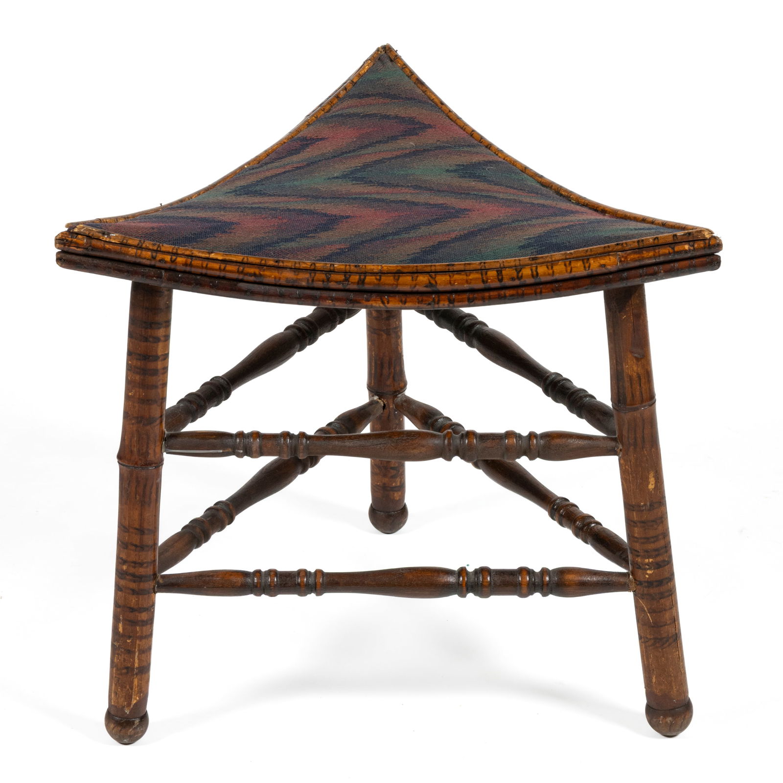 ENGLISH VICTORIAN BAMBOO STOOL (1 of 4)