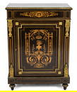 MANNER OF HERTER BROTHERS NAPOLEON III STYLE INLAID MAHOGANY PARLOR CABINET