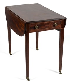 NEW YORK FEDERAL INLAID MAHOGANY PEMBROKE TABLE