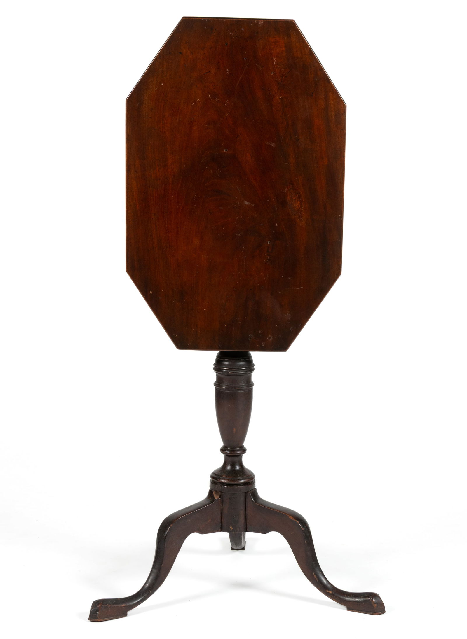 NORTH SHORE MASSACHUSETTS MAHOGANY TILT-TOP CANDLESTAND (1 of 4)