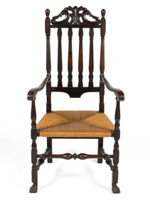 REPRODUCTION NEW ENGLAND-STYLE BANNISTER-BACK ARMCHAIR