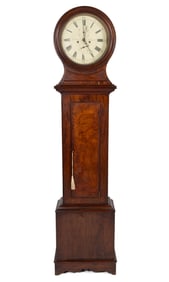 JOHN ROSS (SCOTTISH, ACTIVE 18TH / 19TH CENTURY) MAHOGANY BARREL-HEAD TALL CASE CLOCK