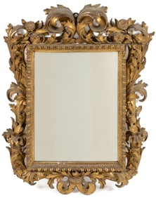 CONTINENTAL, PROBABLY ITALIAN, ROCOCO OVERSIZED GILTWOOD MIRROR