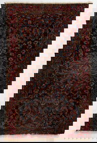 SEMI-ANTIQUE HAMADAN PERSIAN ORIENTAL SCATTER RUG