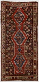 SEMI-ANTIQUE CAUCASIAN ORIENTAL SCATTER RUG