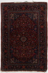 SEMI-ANTIQUE PERSIAN KASHAN SCATTER RUG (1 of 4)