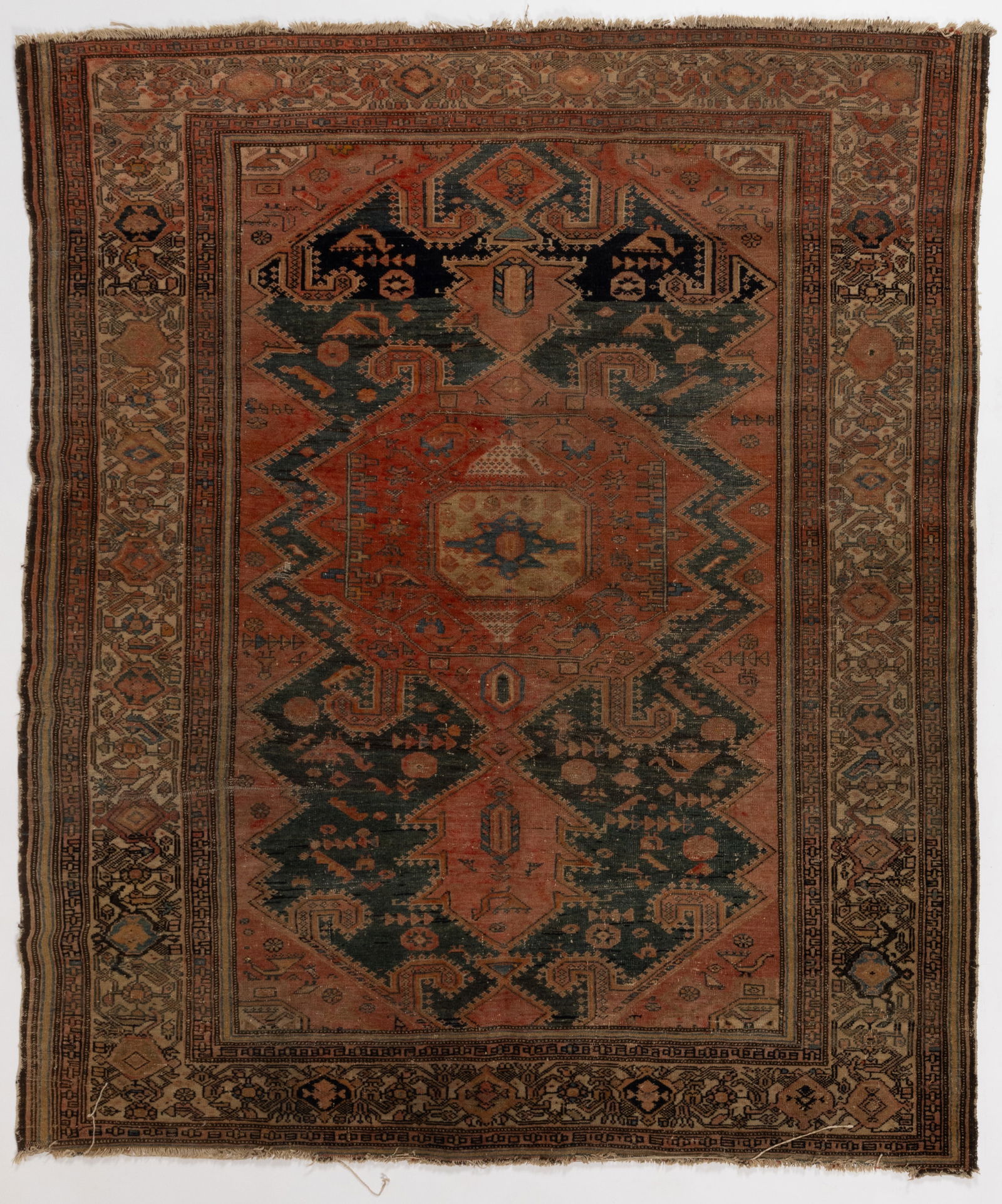 ANTIQUE PERSIAN HAMADAN SCATTER RUG (1 of 5)