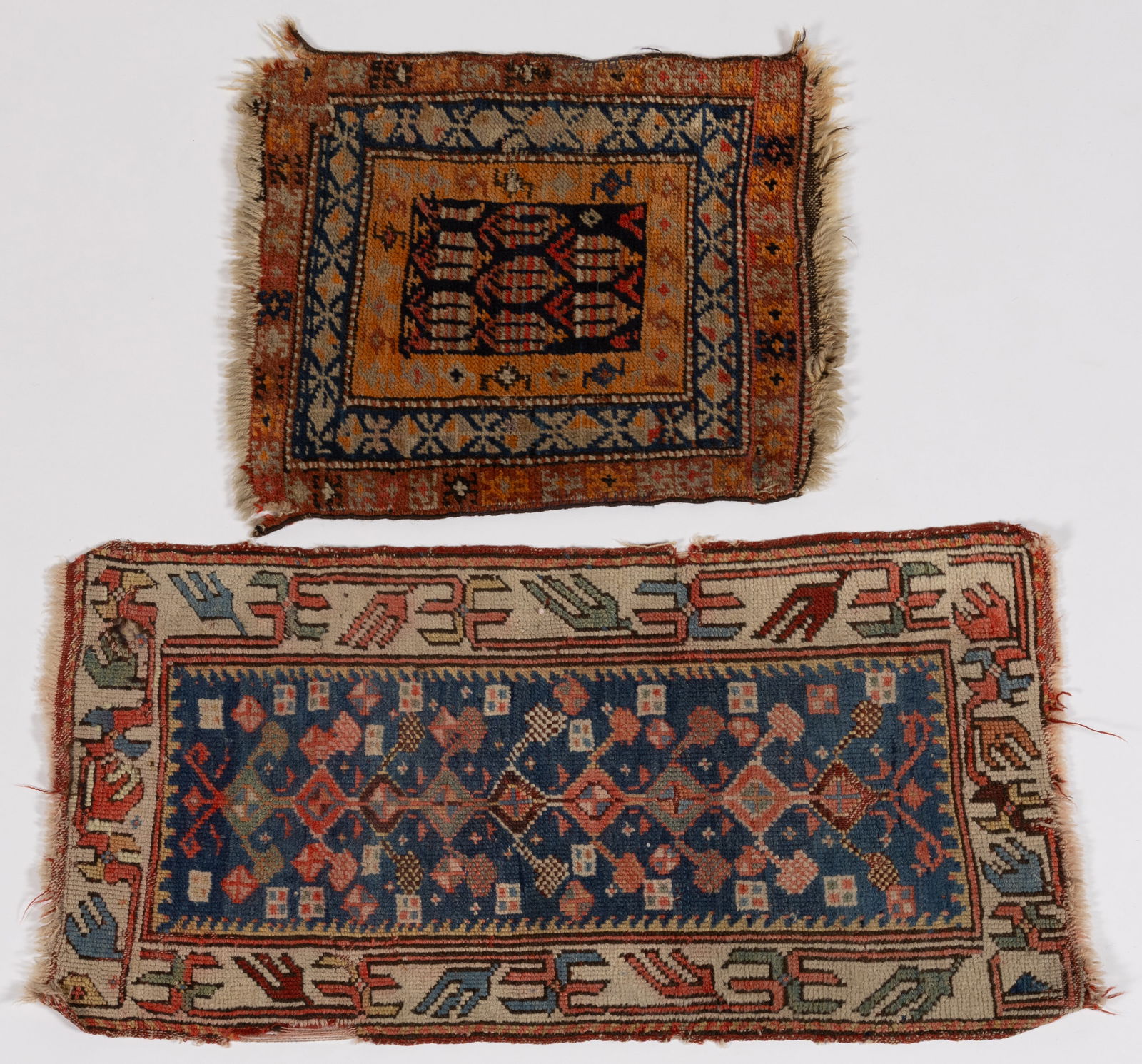 SEMI-ANTIQUE ORIENTAL DIMINUTIVE RUGS, LOT OF TWO (1 of 5)