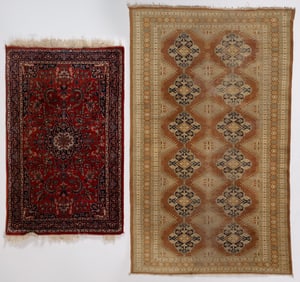 CONTEMPORARY ORIENTAL SCATTER RUGS, LOT OF TWO