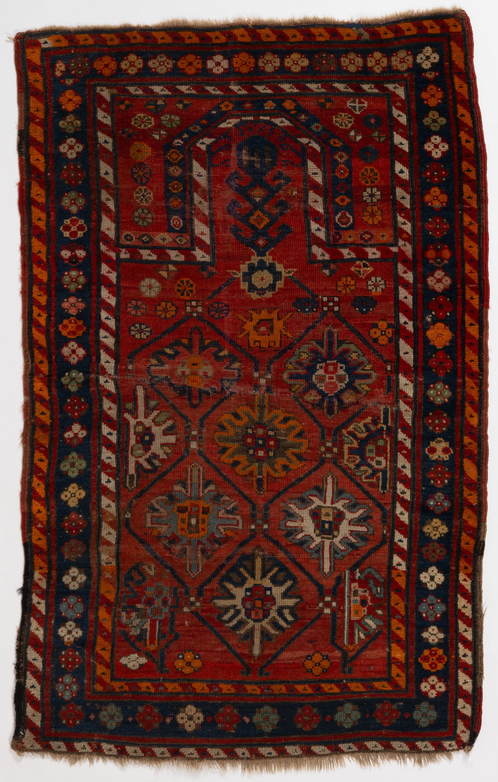 ANTIQUE / SEMI-ANTIQUE CAUCASIAN ORIENTAL SCATTER / PRAYER RUG (1 of 5)