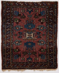 SEMI-ANTIQUE HAMADAN PERSIAN ORIENTAL SCATTER RUG