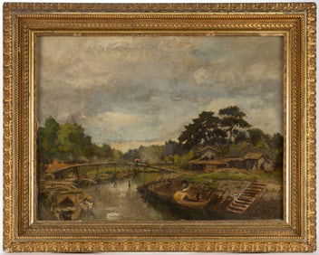 AMERICAN OR EUROPEAN SCHOOL (19TH CENTURY) IMPRESSIONIST ASIAN LANDSCAPE