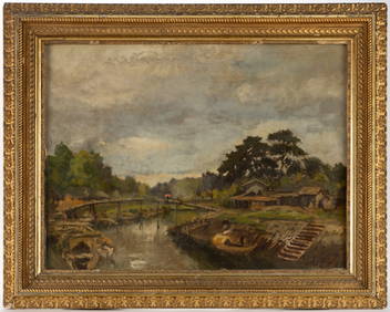 AMERICAN OR EUROPEAN SCHOOL (19TH CENTURY) IMPRESSIONIST ASIAN LANDSCAPE (1 of 3)
