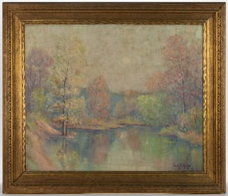 FRANCES DUNAWAY HOGAN (AMERICAN, 1872-1964) POST-IMPRESSIONIST LANDSCAPE PAINTING