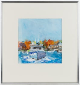 BILL FIRESTONE (ANNANDALE, VIRGINIA, ACTIVE 20TH / 21ST CENTURY) "OUT INTO LOWER MACHODOC" PAINTING