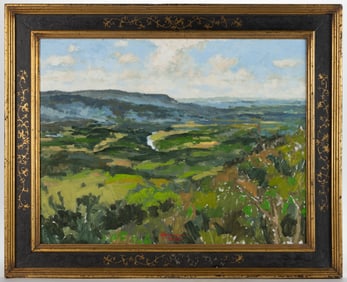 MARK E. MILLER (WINCHESTER, VA, 1950-2014) MOUNTAIN LANDSCAPE PAINTING, POSSIBLY OF SIGNAL KNOB, SHE