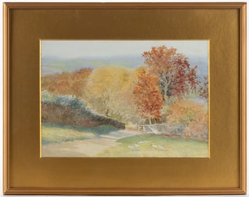 AMERICAN OR BRITISH SCHOOL (LATE 19TH/EARLY 20TH CENTURY) AUTUMNAL LANDSCAPE