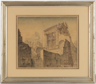 AMERICAN OR EUROPEAN SCHOOL (19TH CENTURY) CLASSICAL RUINS PAINTING
