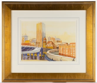 JACK HORNER (RICHMOND, VIRGINIA, ACTIVE 20TH / 21ST CENTURY) CITYSCAPE PAINTING OF RICHMOND, VA