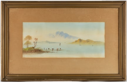 WILLIAM HENRY EARP (BRITISH, 1831-1914) LANDSCAPE PAINTING