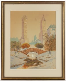 JOHN VANDERBILT (VANDER) (AMERICAN, ACTIVE 20TH CENTURY) CENTRAL PARK PAINTING