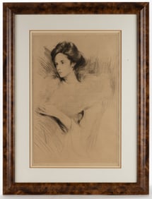 EDGAR CHAHINE (FRENCH, 1874-1947) "LA BOA DE PLUMES" PRINT