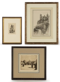 JOHN TAYLOR ARMS (AMERICAN, 1887-1953) ETCHINGS, LOT OF TWO