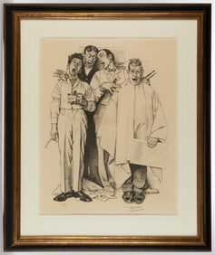 NORMAN ROCKWELL (AMERICAN, 1894-1978) "BARBERSHOP QUARTET" LITHOGRAPH