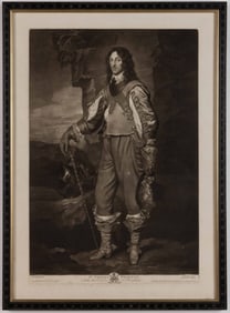 VALENTINE GREEN (ENGLISH, 1739-1813) AFTER VAN DYCK (FLEMISH, 1599-1642) ENGRAVING OF SIR THOMAS