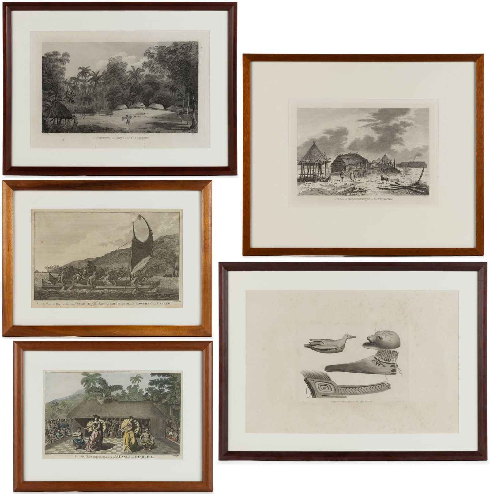 ASSORTED CAPTAIN JAMES COOK ENGRAVINGS, LOT OF FIVE (1 of 11)