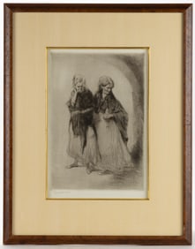 EDGAR CHAHINE (FRENCH, 1874-1947) "VENISE, THE WRETCHED WOMEN" PRINT