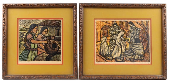 FRANCISCO LUNA (MEXICAN 20TH CENTURY) GENRE PRINTS